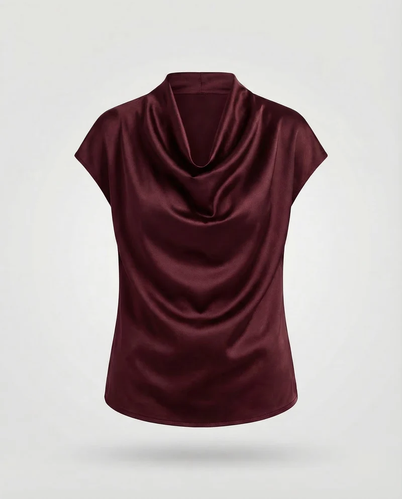 Damen Blusen-Top Wasserfallausschnitt