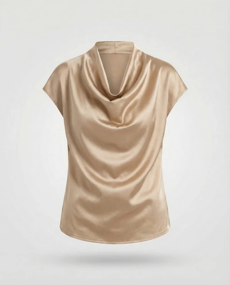Damen Blusen-Top Wasserfallausschnitt
