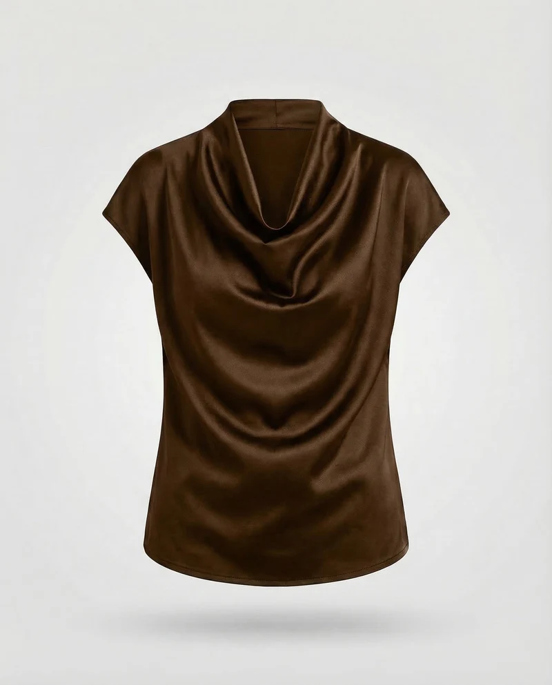 Damen Blusen-Top Wasserfallausschnitt