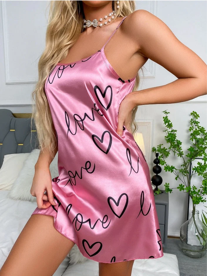Damen Satin Nachthemd Nord Taschen