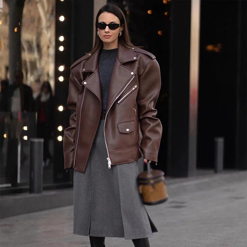 Damen Oversized jacke im urbanen Stil