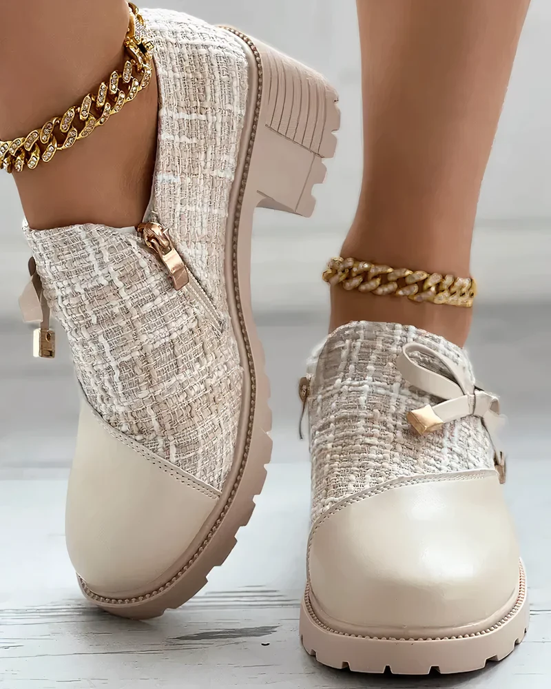 Stylische Blockabsatzschuhe mit Schleifendetails - Florina Arvani