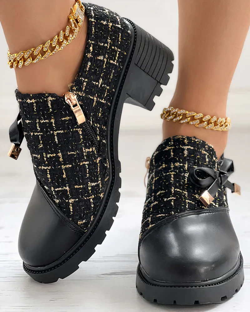 Stylische Blockabsatzschuhe mit Schleifendetails - Florina Arvani