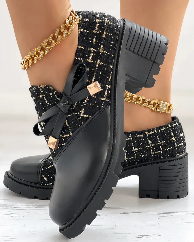 Stylische Blockabsatzschuhe mit Schleifendetails - Florina Arvani