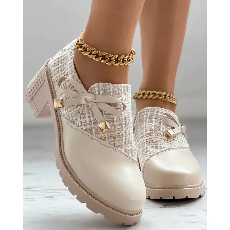 Stylische Blockabsatzschuhe mit Schleifendetails - Florina Arvani