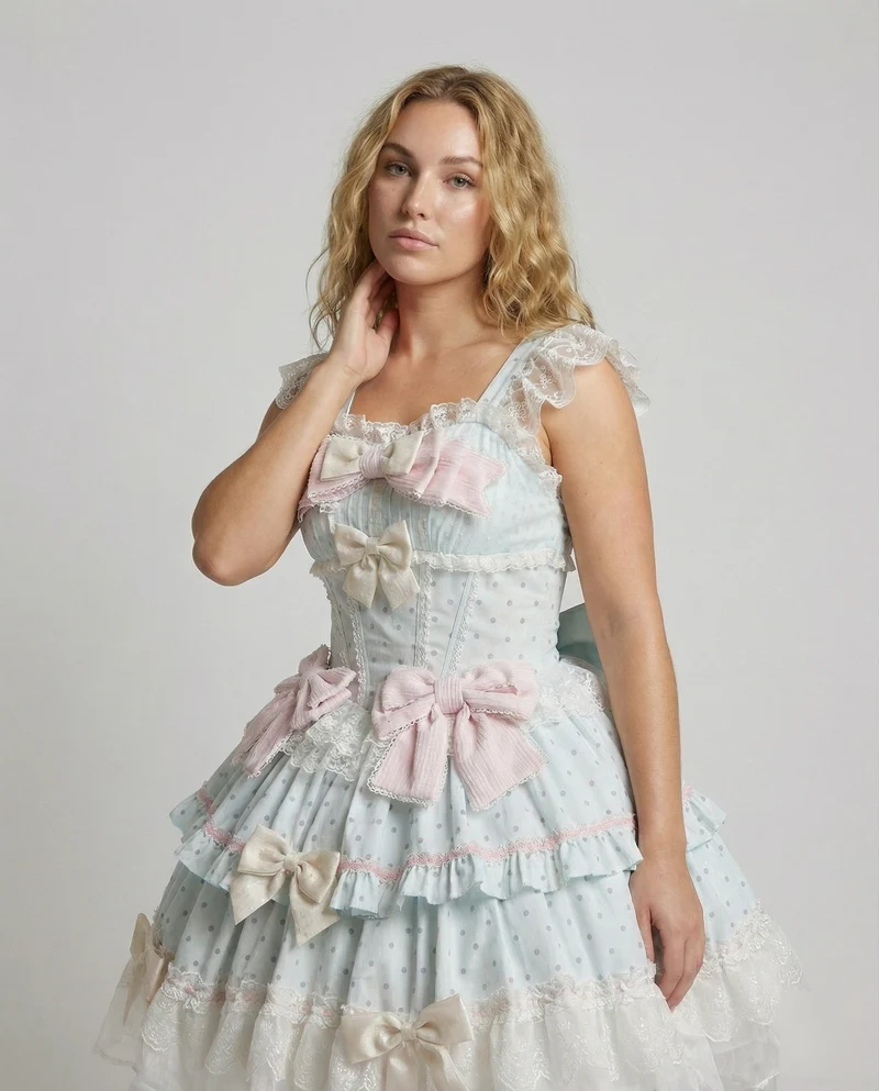 Damen Romantische Stufen Tüll Puffkleid