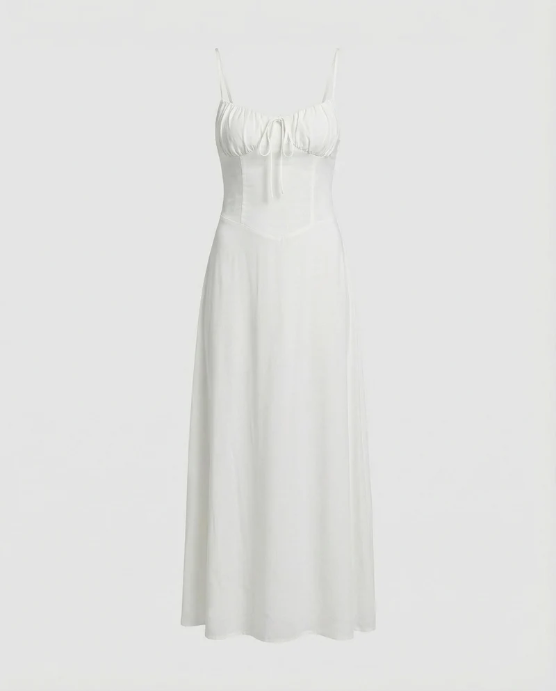 Damen Maxikleid mit Korsett Bustier