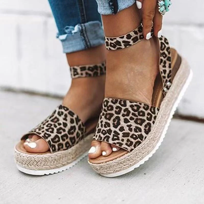 Damen Espadrille Sandalen mit verstellbarem Riemen