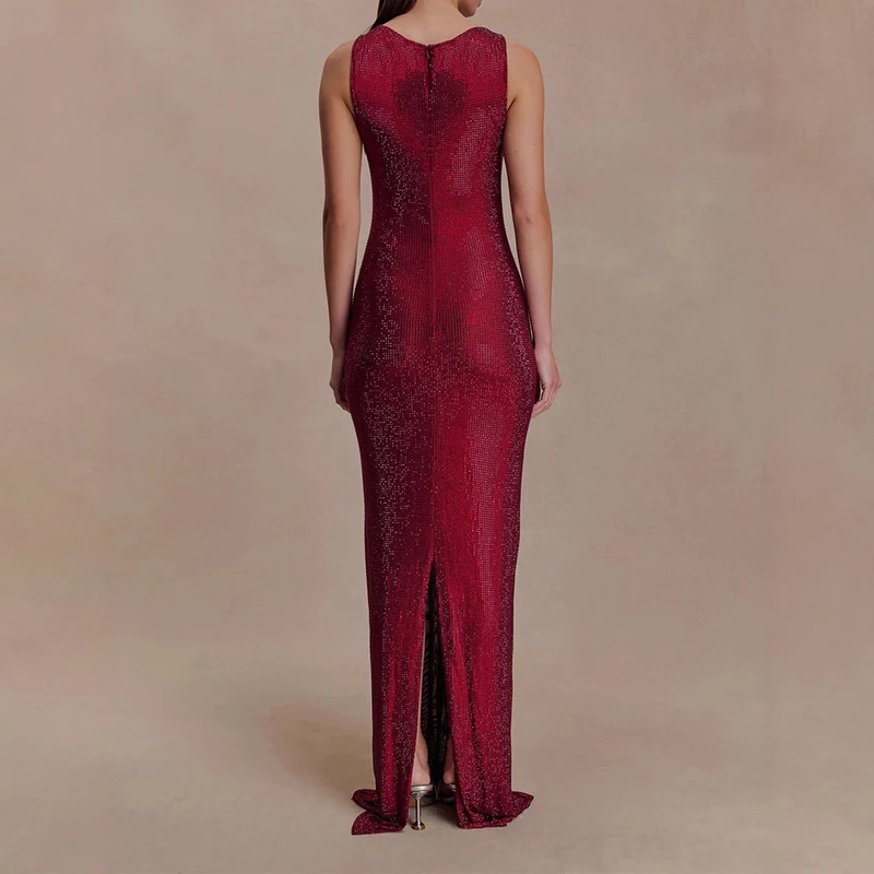 Damen Glitzerndes Abendkleid Nord Taschen