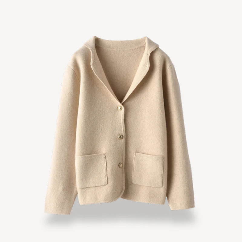 Damen Wollcardigan mit Knöpfen