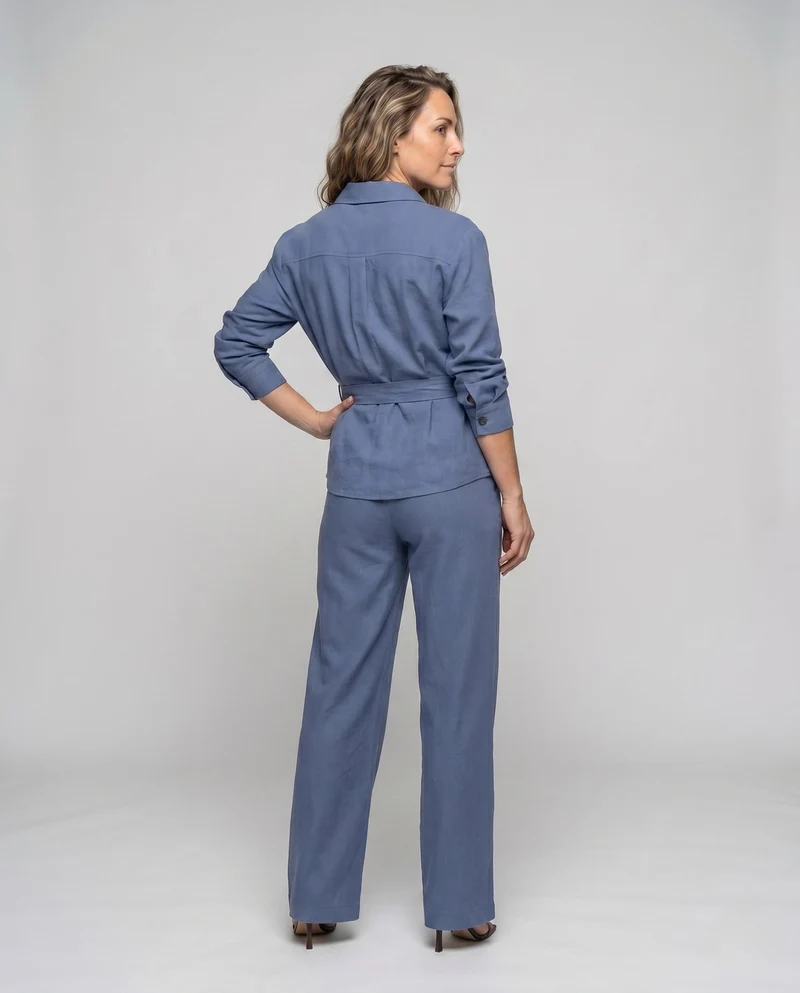 Damen Stylish und modisch geschnittenes Hosenanzug-Set