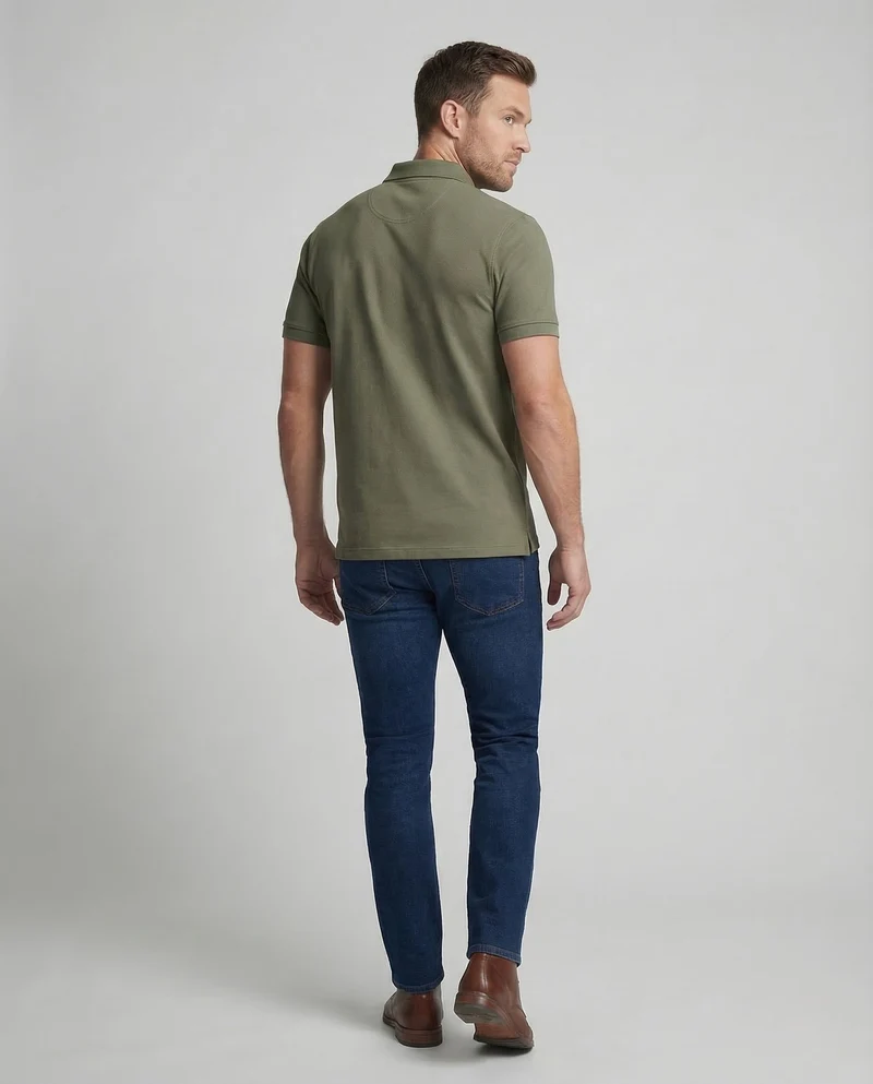 Herren Poloshirt Kurzarm Struktur