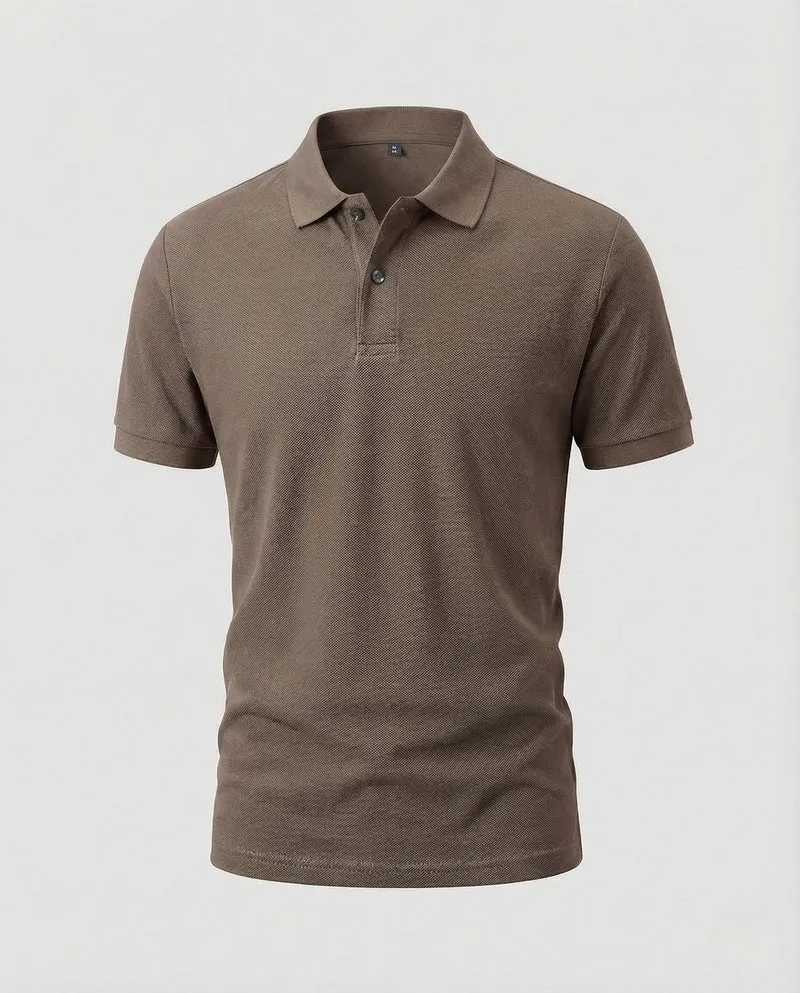 Herren Poloshirt Kurzarm Struktur