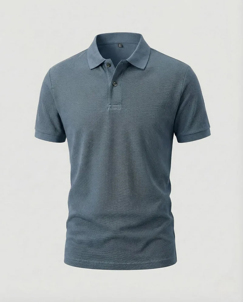 Herren Poloshirt Kurzarm Struktur
