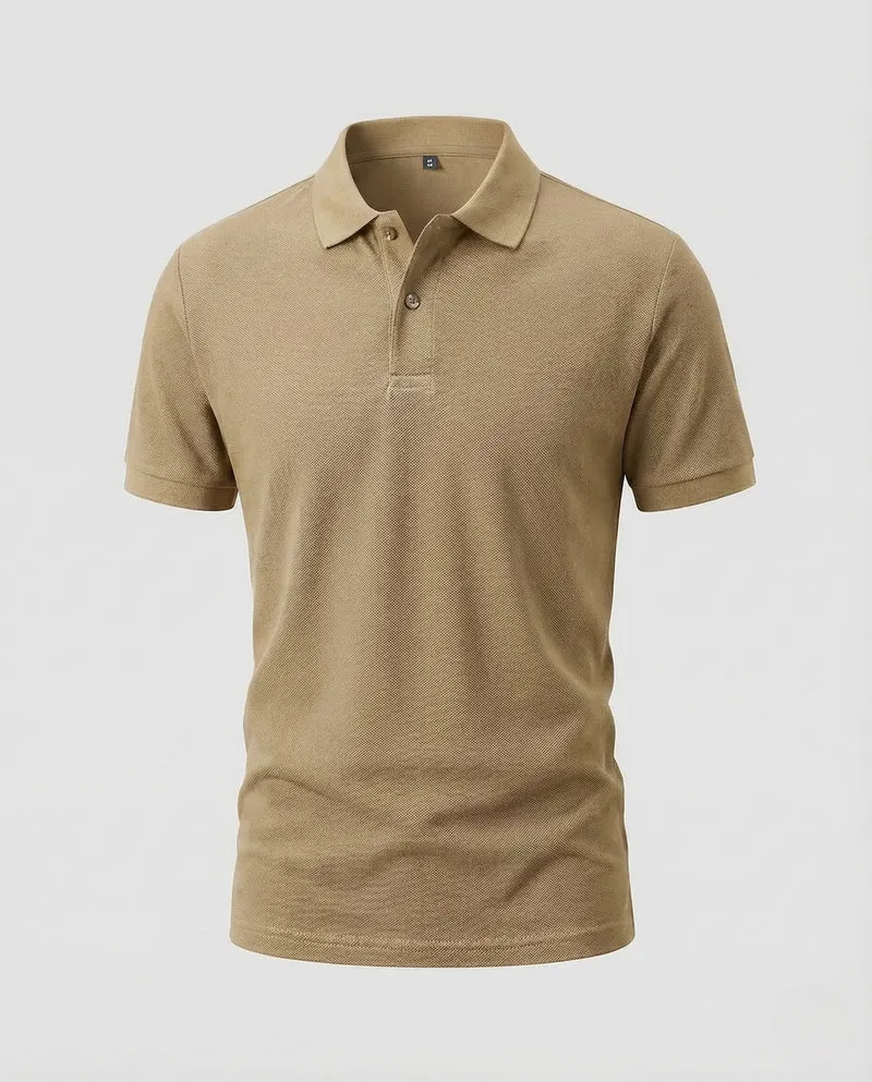 Herren Poloshirt Kurzarm Struktur