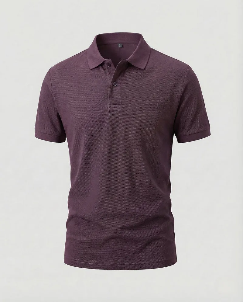 Herren Poloshirt Kurzarm Struktur