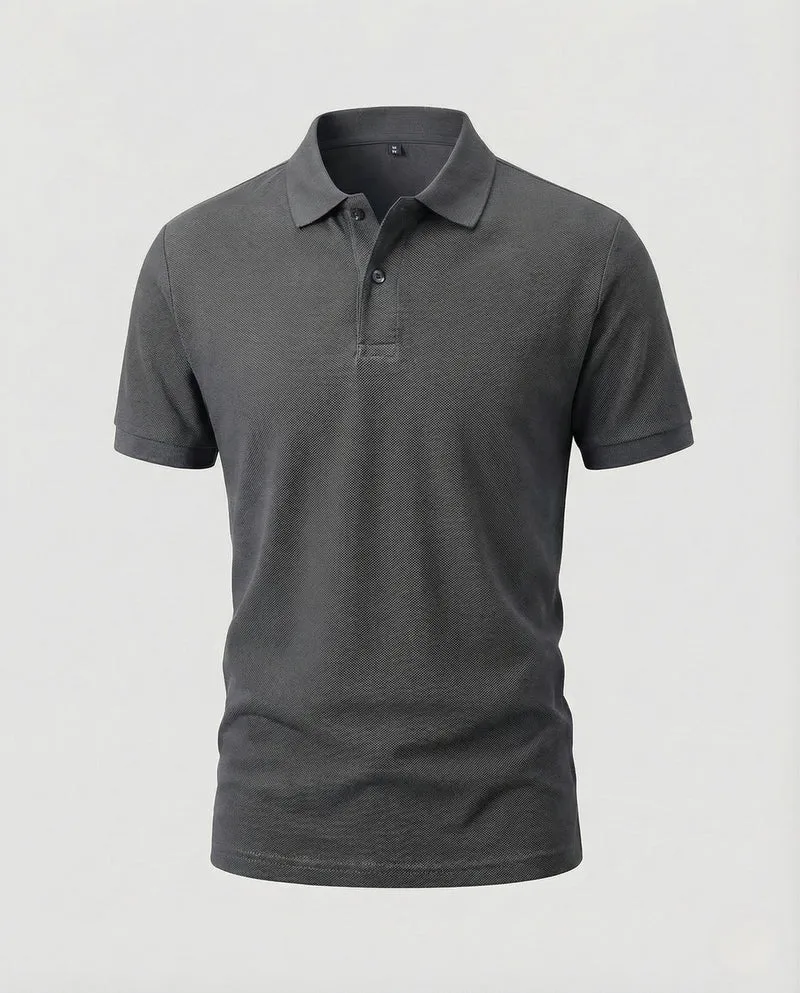Herren Poloshirt Kurzarm Struktur