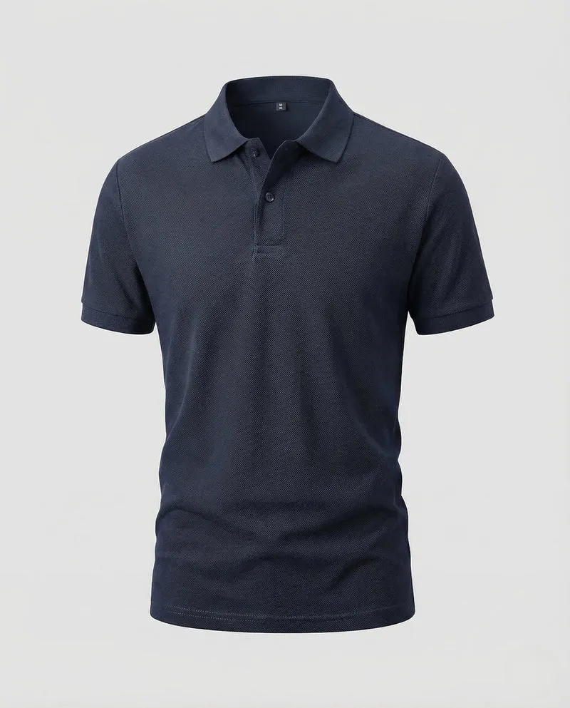 Herren Poloshirt Kurzarm Struktur