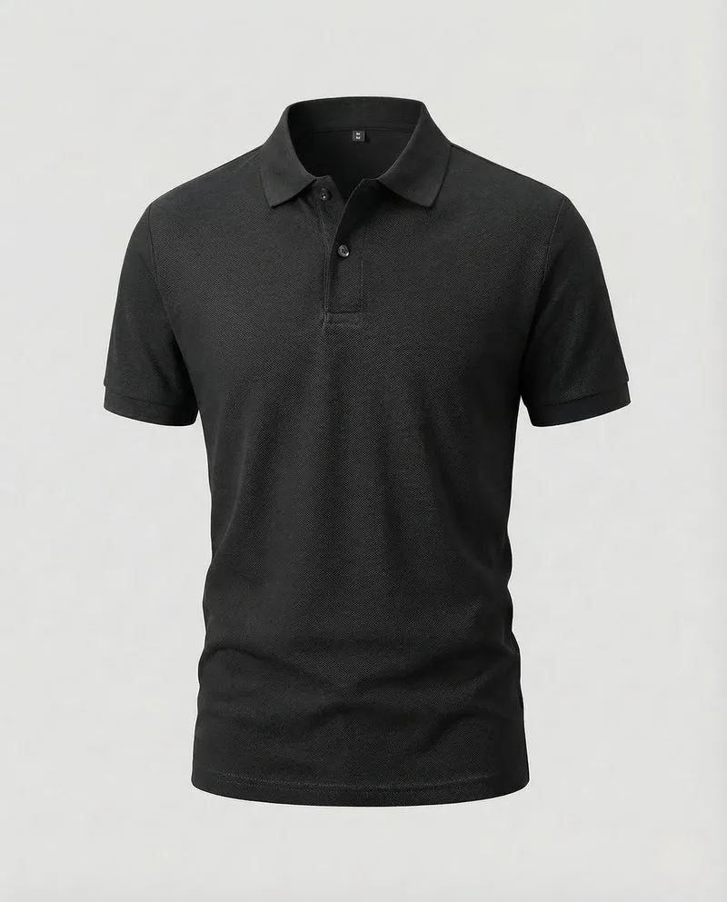 Herren Poloshirt Kurzarm Struktur