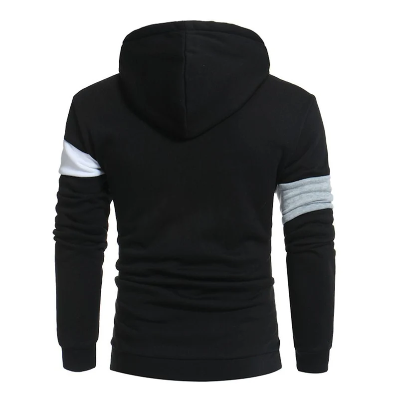 Herren sportlicher Kapuzenpullover mit Farbblockdesign