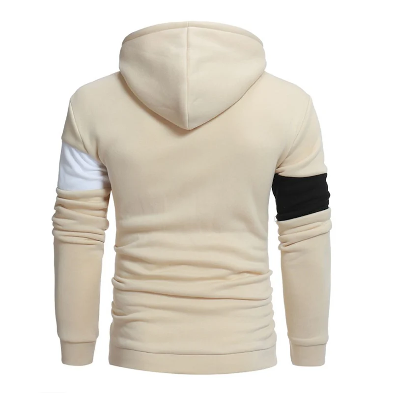 Herren sportlicher Kapuzenpullover mit Farbblockdesign