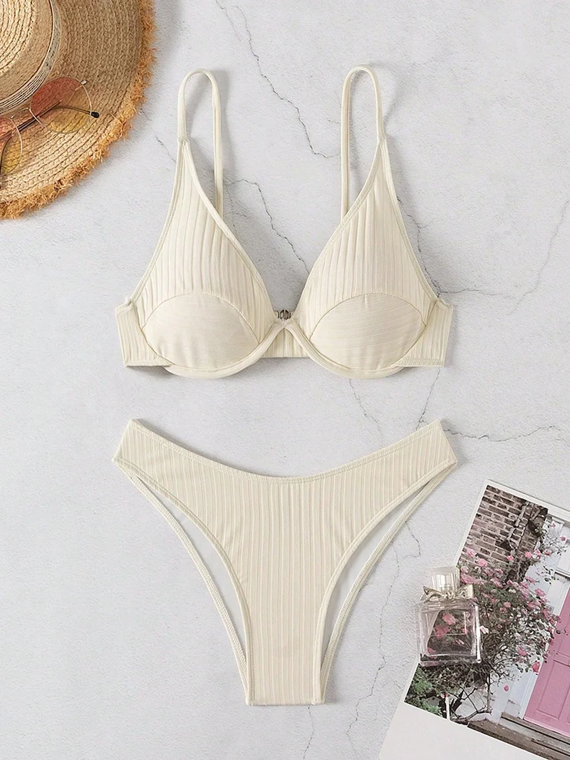 Damen Triangel-Bikini mit eleganter Rippstruktur Nord Taschen