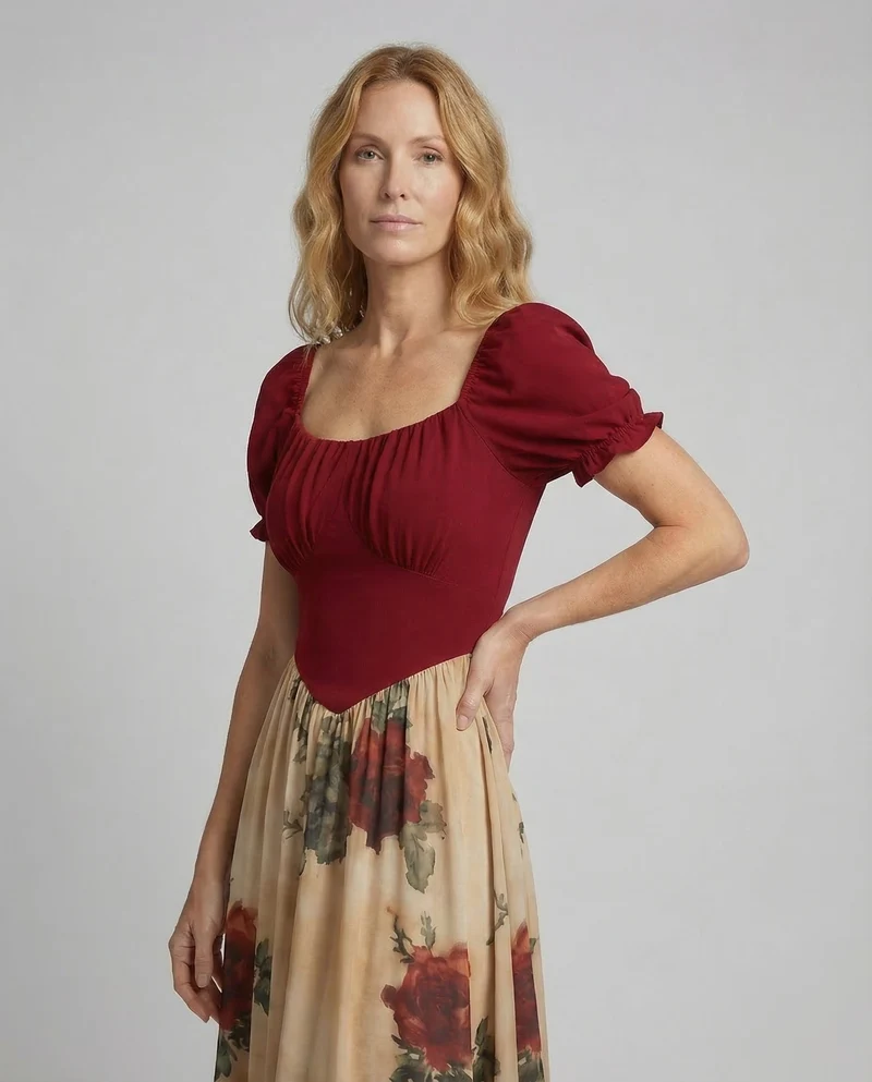 Damen Maxikleid Empire