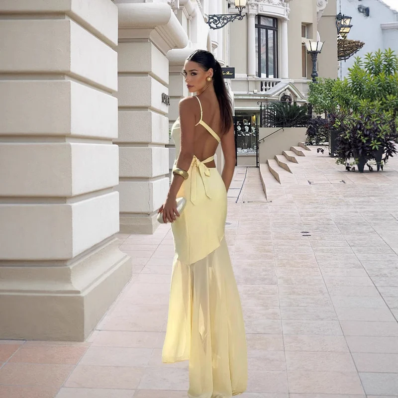 Damen asymmetrisches Abendkleid