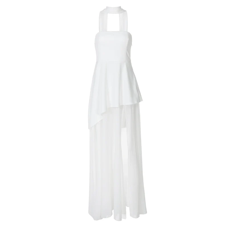 Damen Elegantes Abendkleid mit asymmetrischem Saum und verführerischem Schlitz