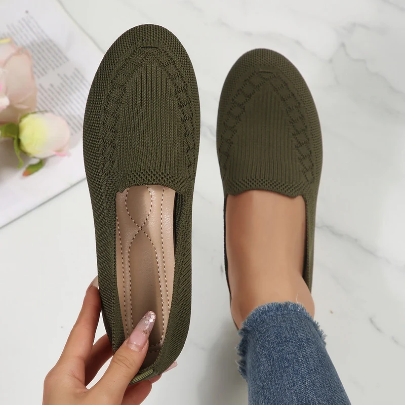 Damen Atmungsaktive Slip-On Ballerinas mit flexiblem Design Nord Taschen