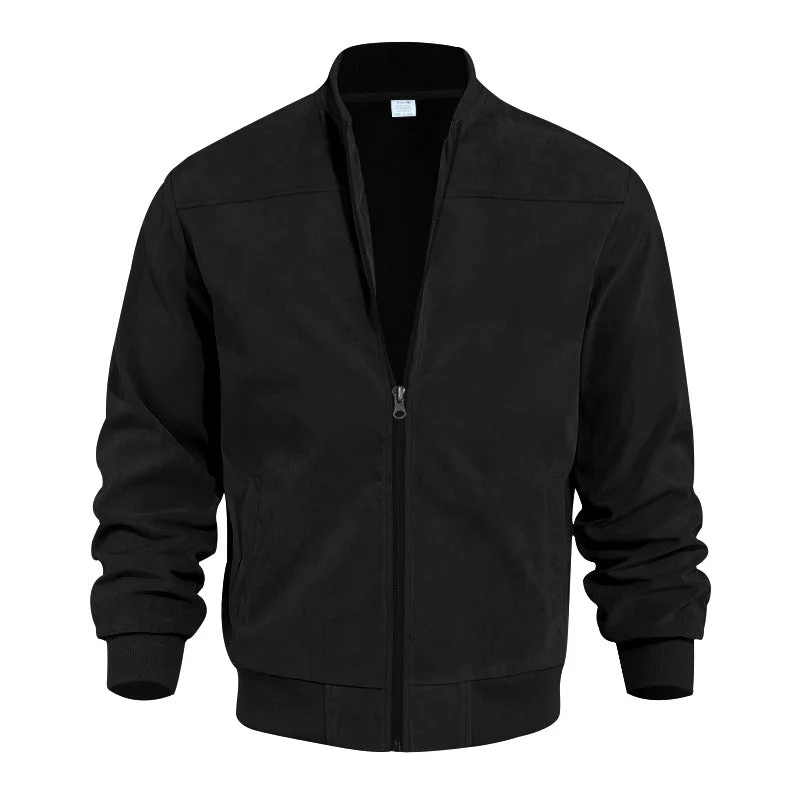 Herren lässige Bomberjacke mit elastischen Bündchen und praktischen Taschen