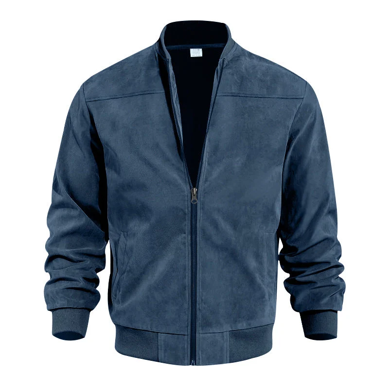 Herren lässige Bomberjacke mit elastischen Bündchen und praktischen Taschen