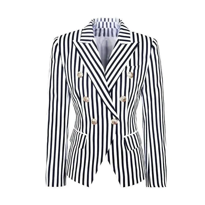 Gestreifter Blazer Damen - Lässig - Gestreift-Pinstripe