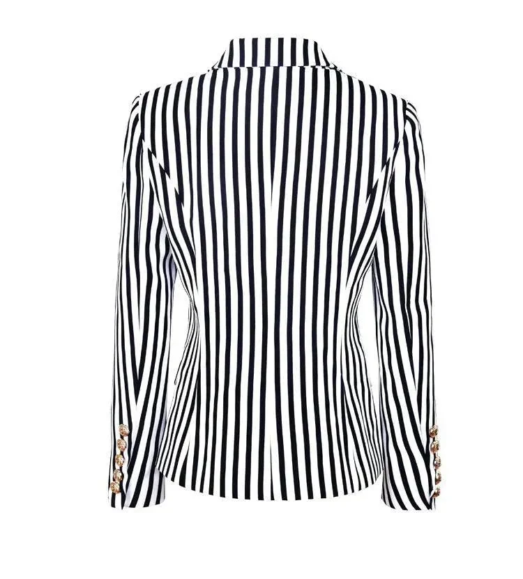 Gestreifter Blazer Damen - Lässig - Gestreift-Pinstripe