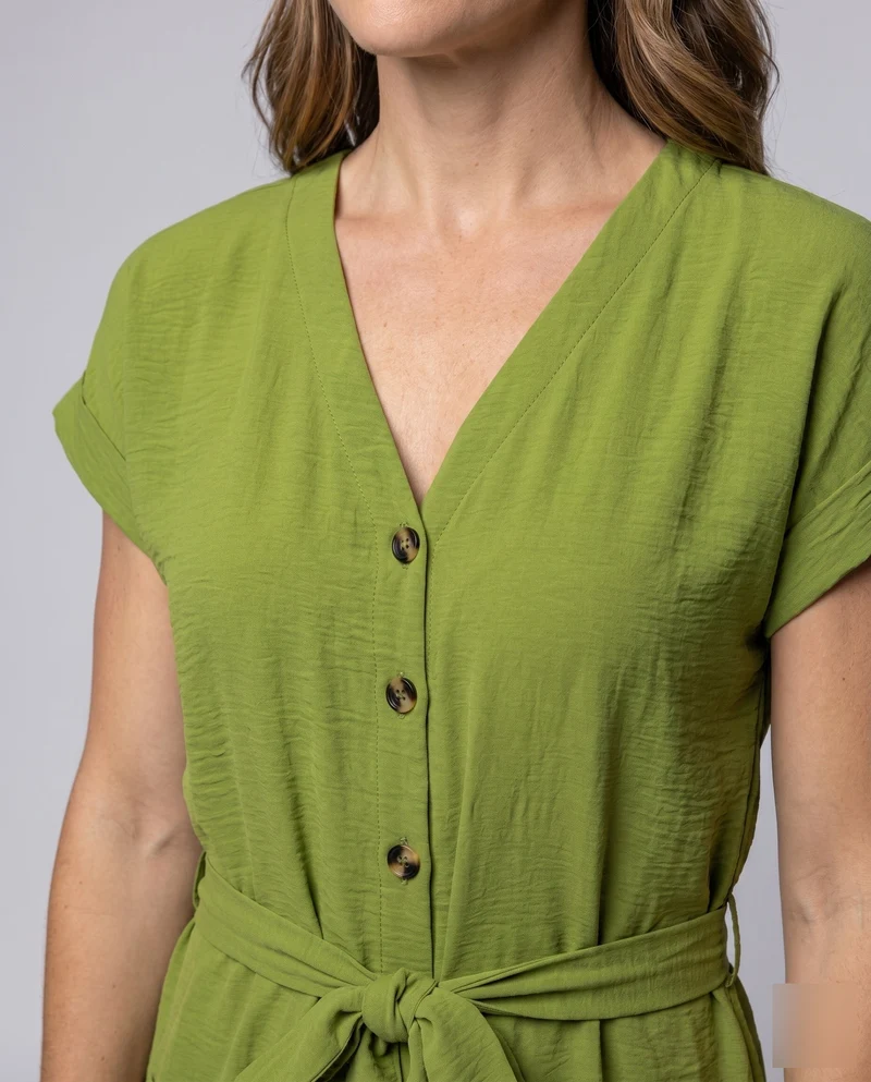 Damen Jumpsuit mit tailliertem Design und Taschen
