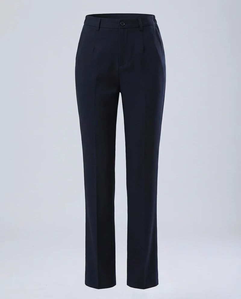 Damen Hochtaillen-Stretchhose Bügelfalte