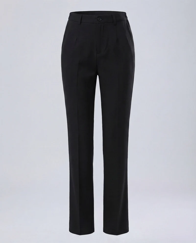 Damen Hochtaillen-Stretchhose Bügelfalte
