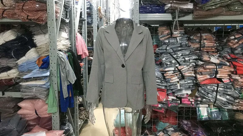 Damen nan Business-Blazer-Set mit strukturierter Oversize-Silhouette, Reverskragen und Bundfaltenhose