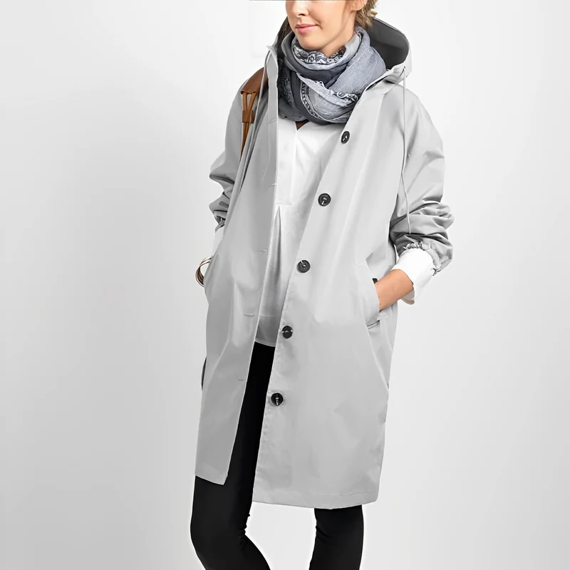 Lässig mit Kapuze und Kordel für Frauen Ideal für Herbst Winter