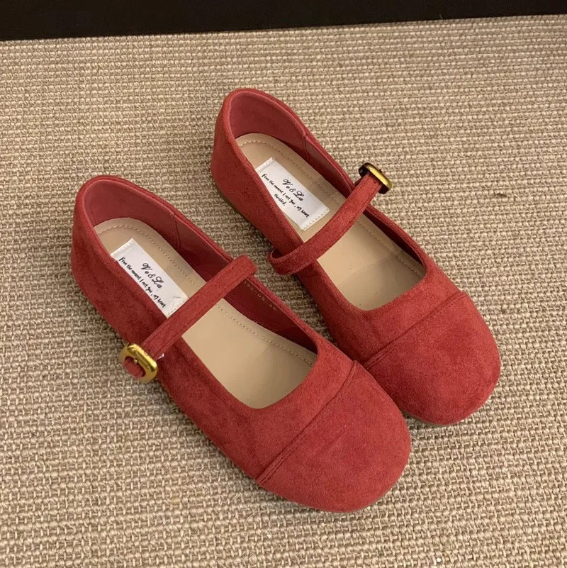 Damen Ballerinas mit verstellbarem Riemen und weichem Innenfutter