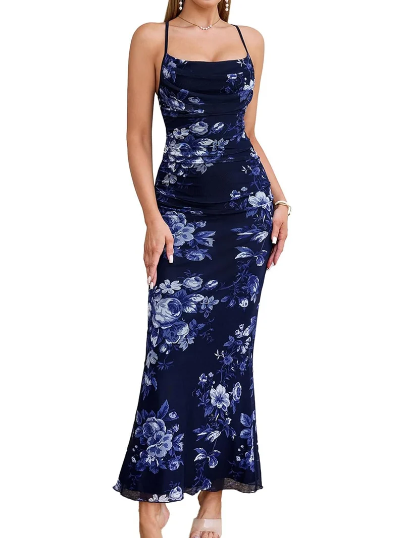 Damen Eingehülltes Abendkleid mit trägerlosem Design und Raffungen Nord Taschen