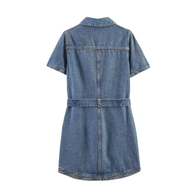 Damen Jeanskleid mit taillierter Silhouette und praktischen Taschen Nord Taschen