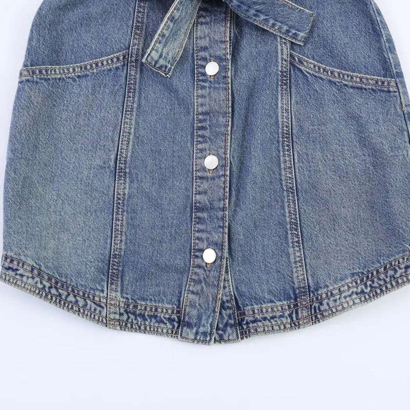 Damen Jeanskleid mit taillierter Silhouette und praktischen Taschen Nord Taschen