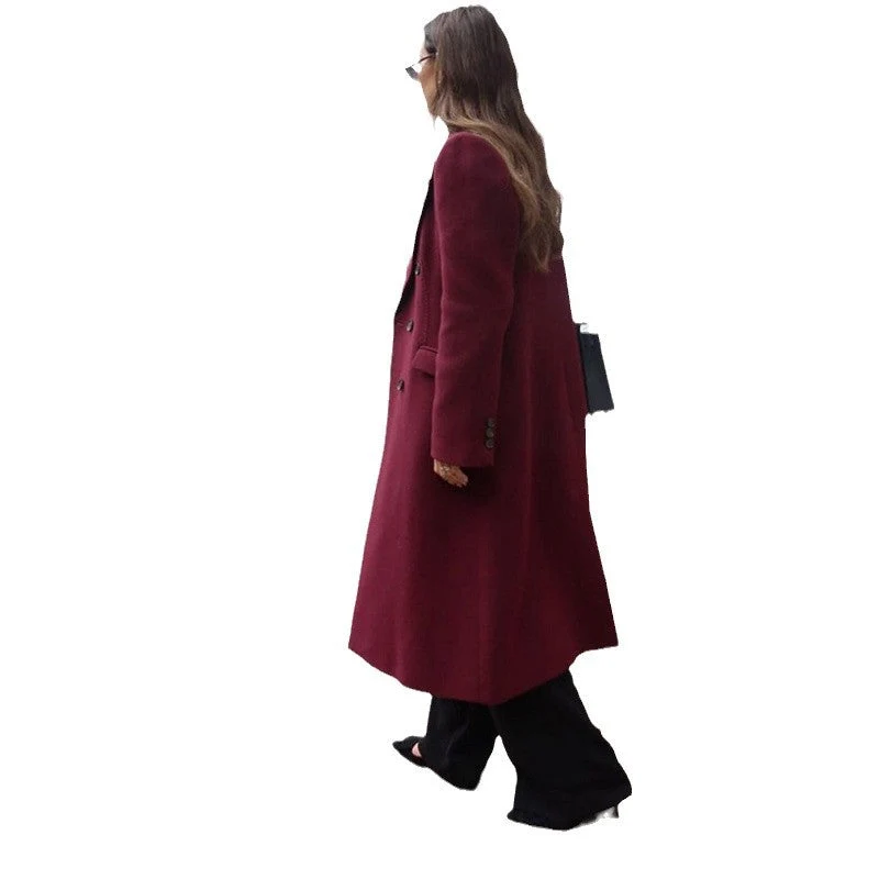 Damen Wool Blend Longcoat Nord Taschen
