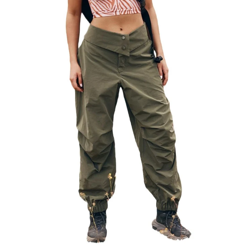 Damen Outdoor-Hose mit elastischem Bündchen und knöpfbarem Verschluss Nord Taschen