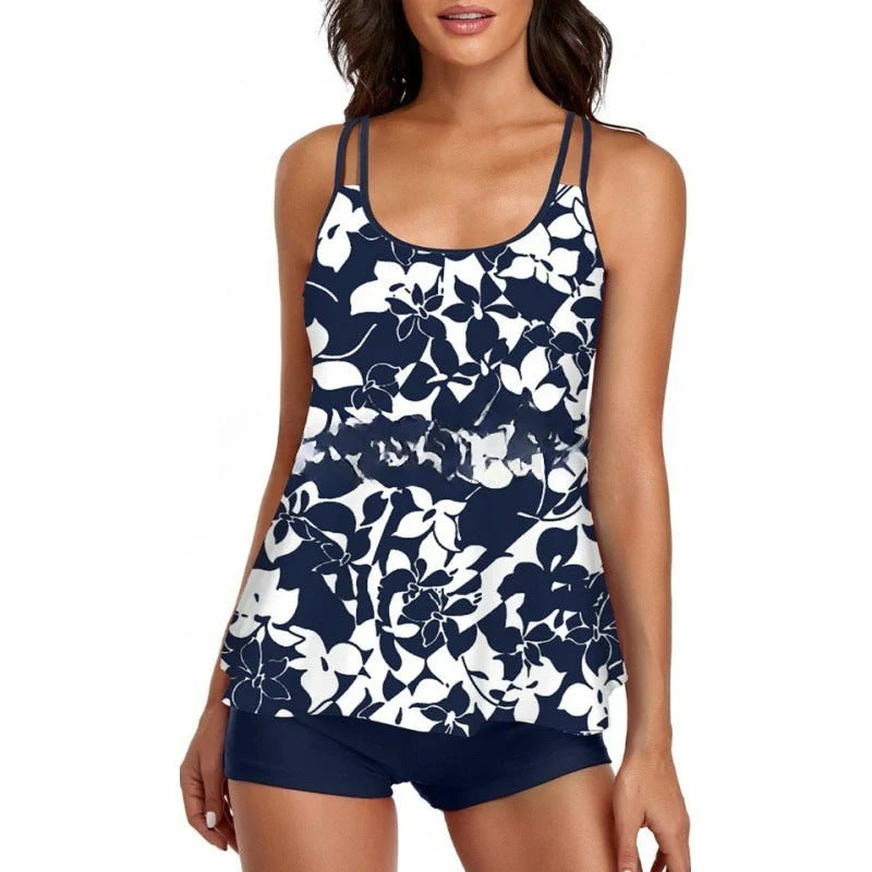 Damen Sportliches Tankini-Set mit bequemem Shorts und verstellbaren Trägern Nord Taschen