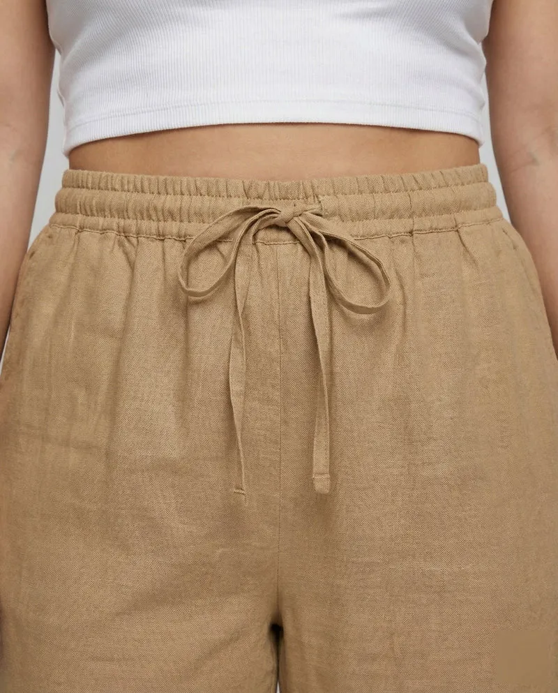 Damen Fließende Tunnelzugbund Viskose Wohlfühl-Loungehose