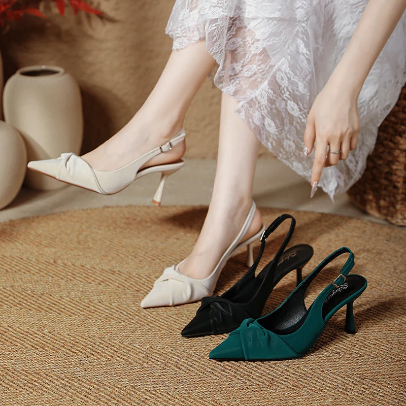 Damen Slingback-Pumps mit eleganter Drapierung Nord Taschen