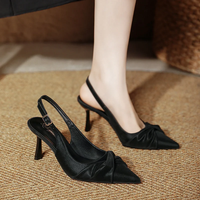 Damen Slingback-Pumps mit eleganter Drapierung Nord Taschen