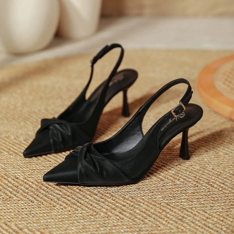Damen Slingback-Pumps mit eleganter Drapierung Nord Taschen